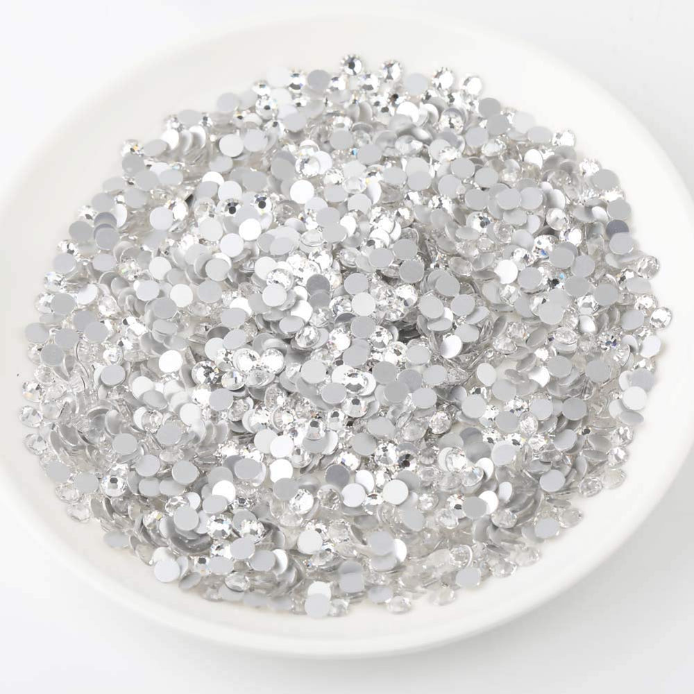 BEADSLAND rhinestones applied on a nail design showing precision and durable shine