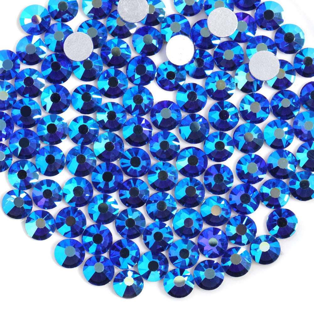 BEADSLAND pack front view showing sapphire AB rhinestones, helpful for bulk projects