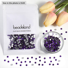 BEADSLAND stones next to ruler to show SS20 scale and pile to show large 1440-piece quantity