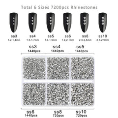 BEADSLAND size comparison layout showing SS3 to SS10 stones for design planning