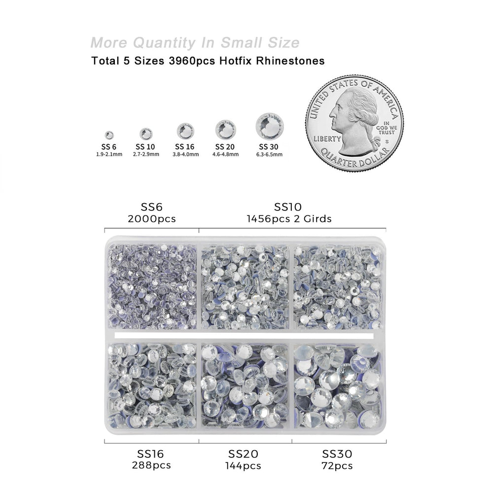 BEADSLAND stones beside tweezers showing size range and precise placement benefit