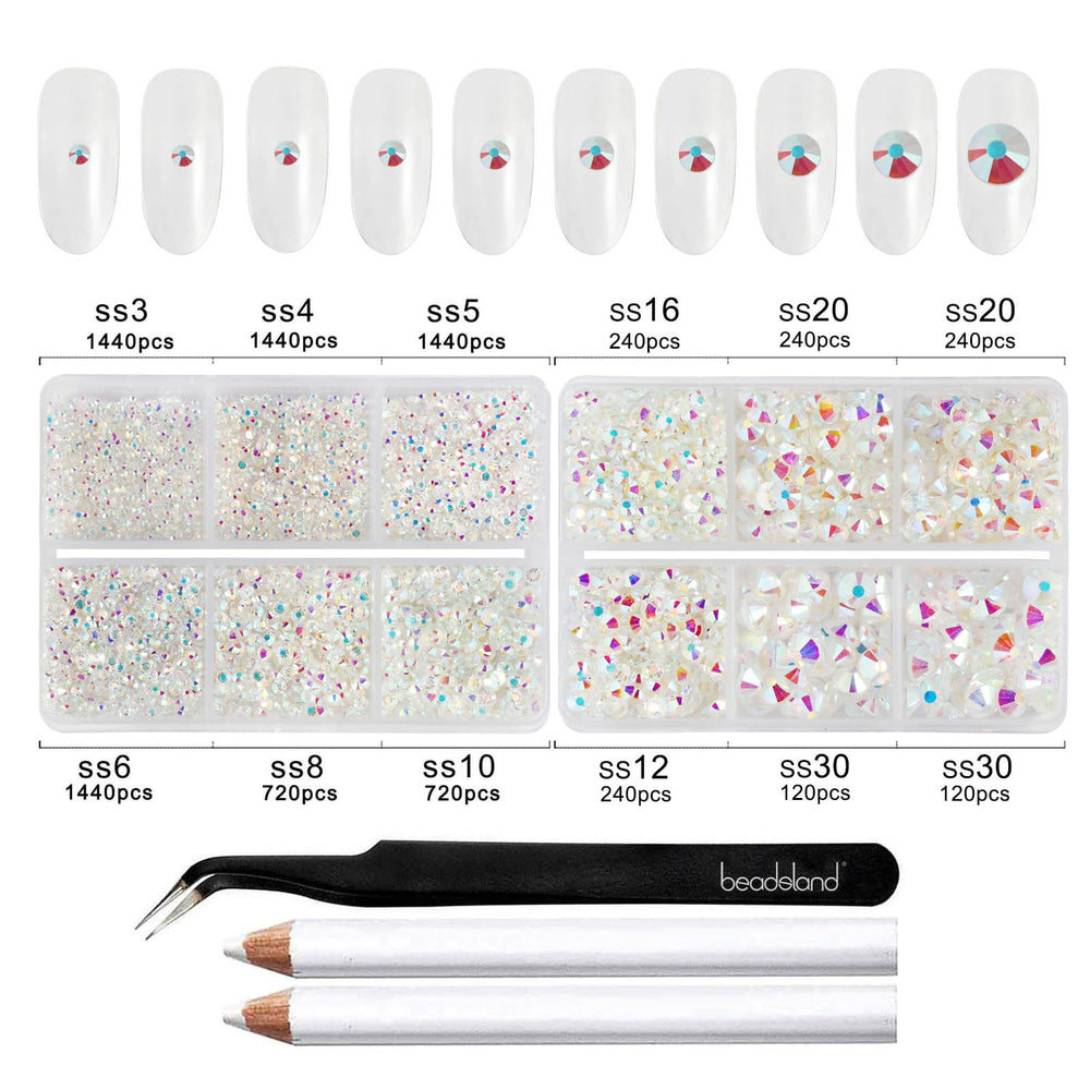 BEADSLAND sorted compartments with ten sizes visible for quick selection and organization