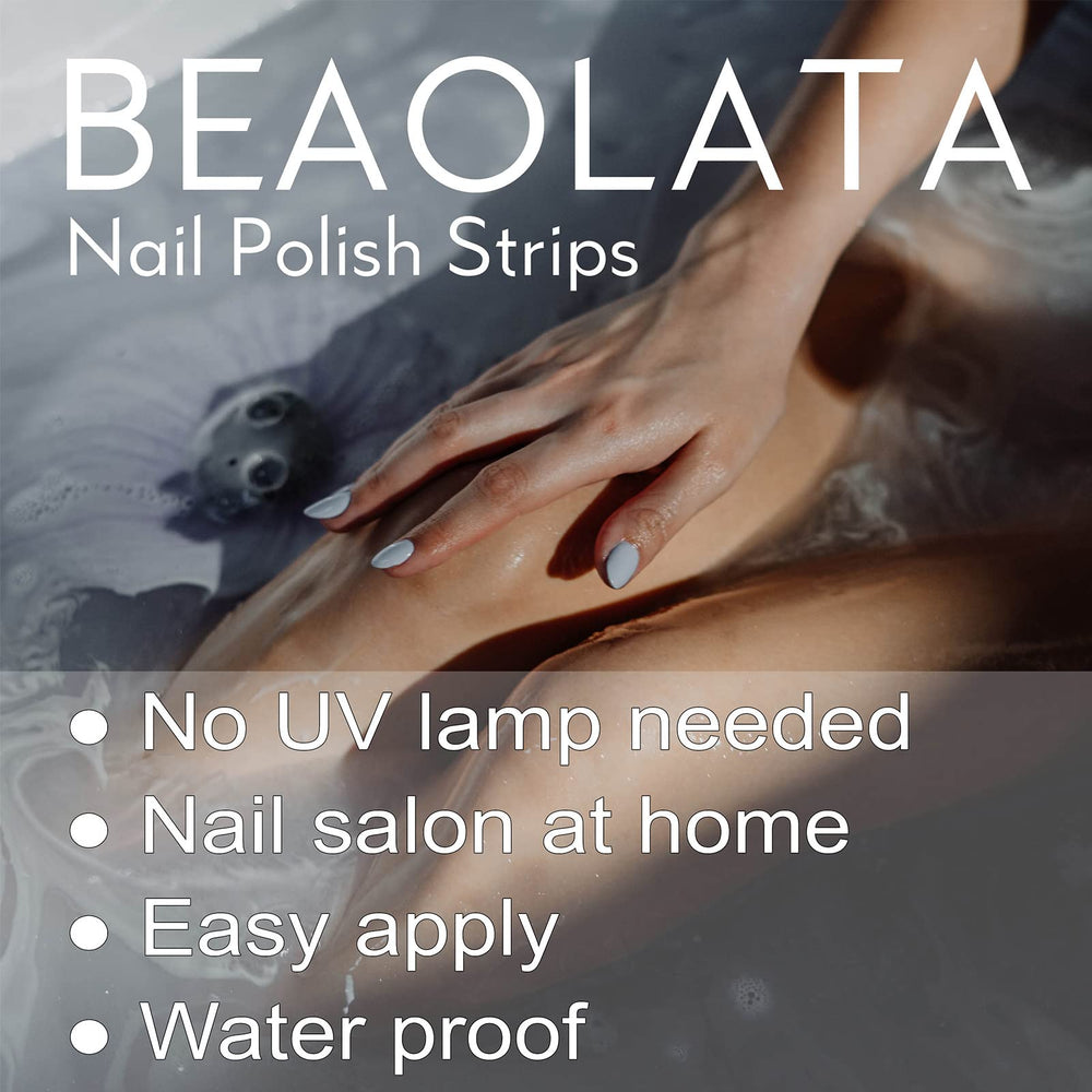 Beaolata contents flatlay showing 32 strips and accessories for complete kit benefit
