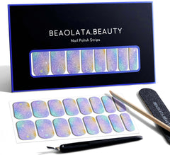 Beaolata front packaging showing Fairies's Blue Glitter for instant salon style