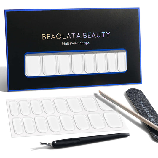 Beaolata front packaging shows milky sheer strips for quick salon results
