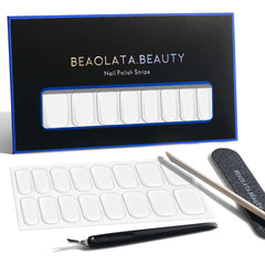 Beaolata front packaging shows milky sheer strips for quick salon results