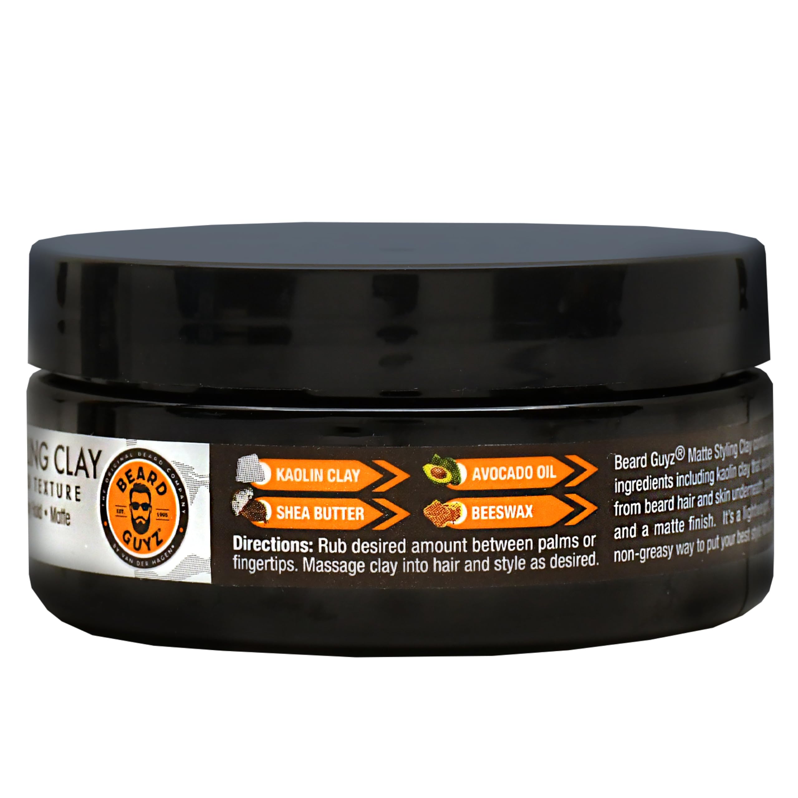 Applying Beard Guyz clay with fingers for even distribution and control