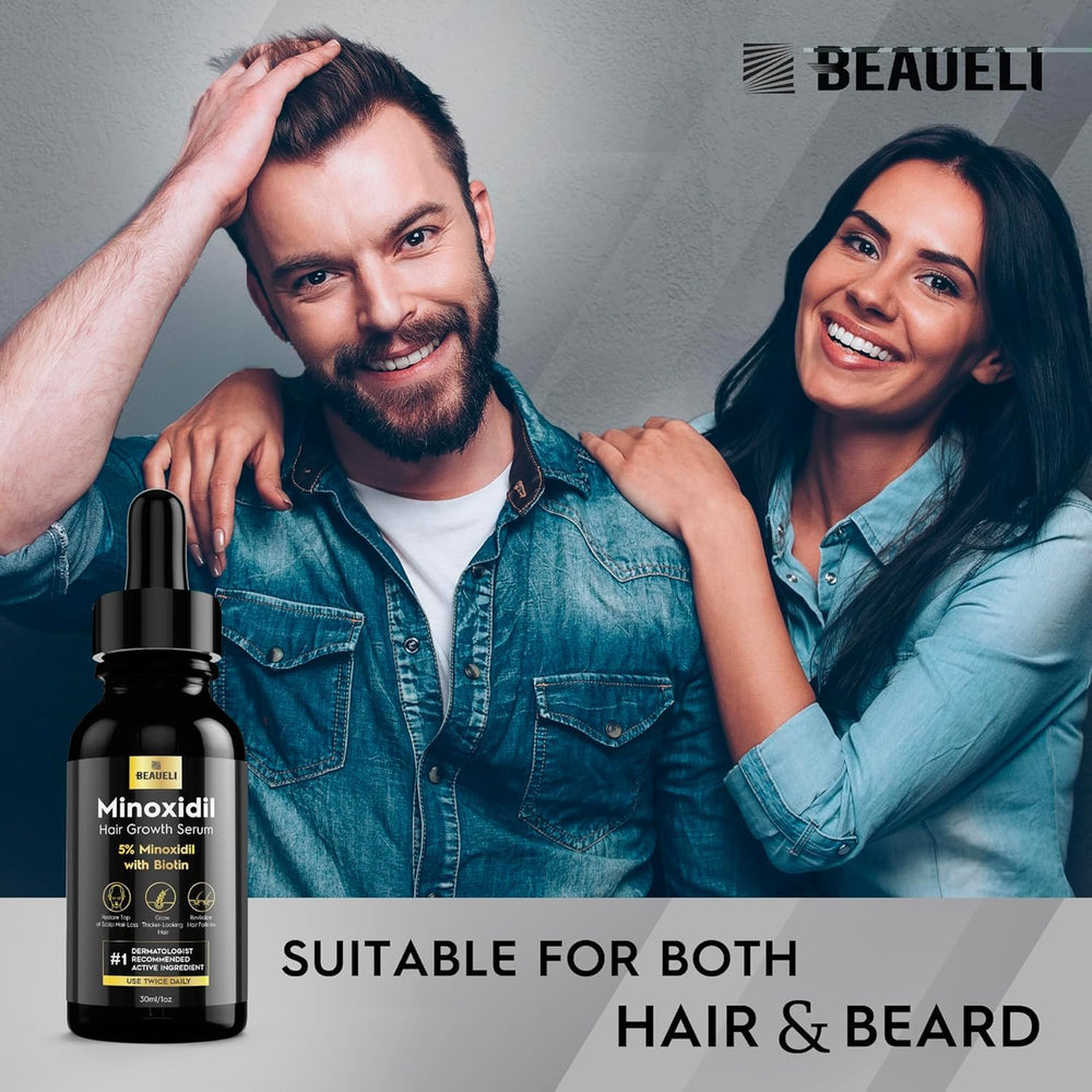 beaueli ingredients panel showing biotin and minoxidil benefit transparency