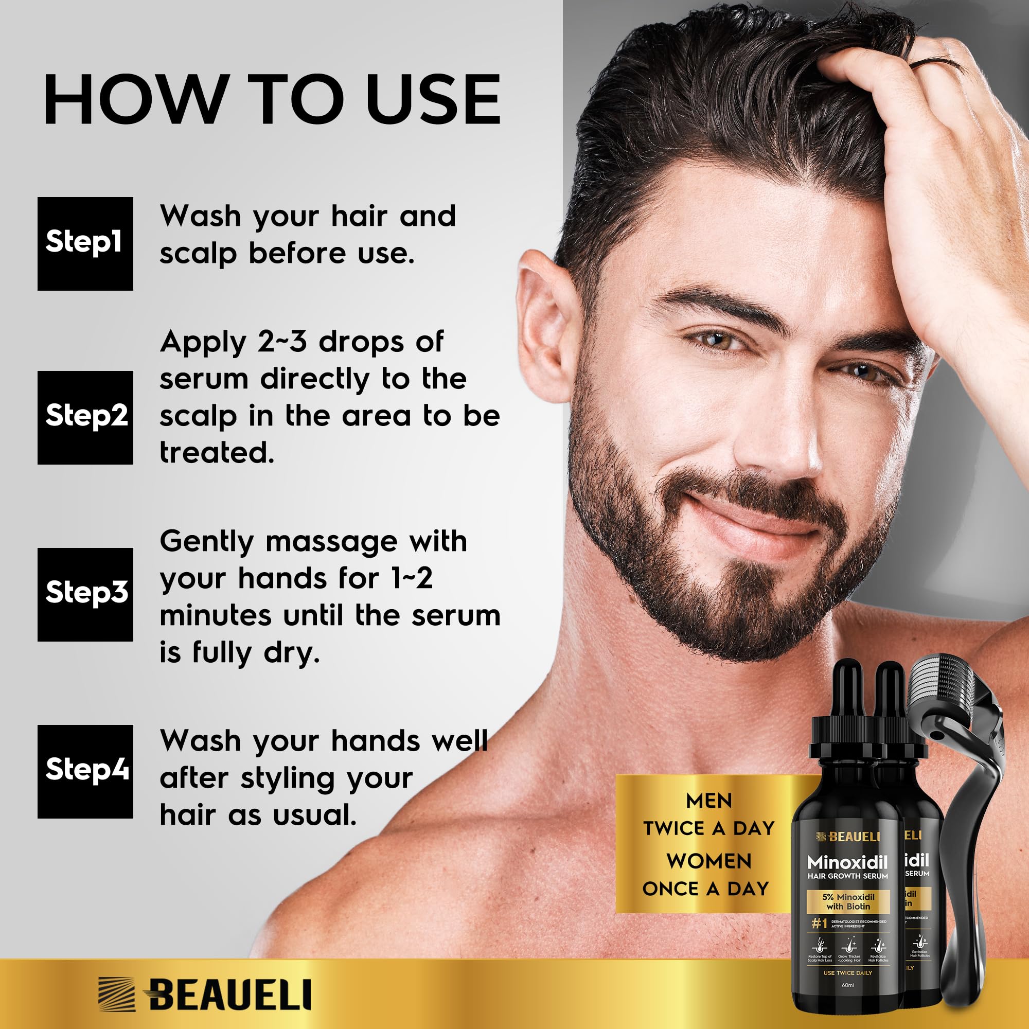 beaueli product label close-up highlighting ingredients and transparency benefit