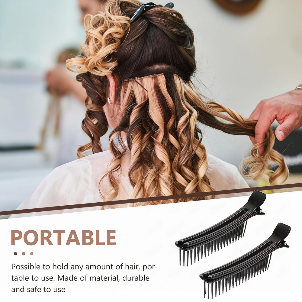 Beaupretty clips used in a home setting to separate hair for dyeing