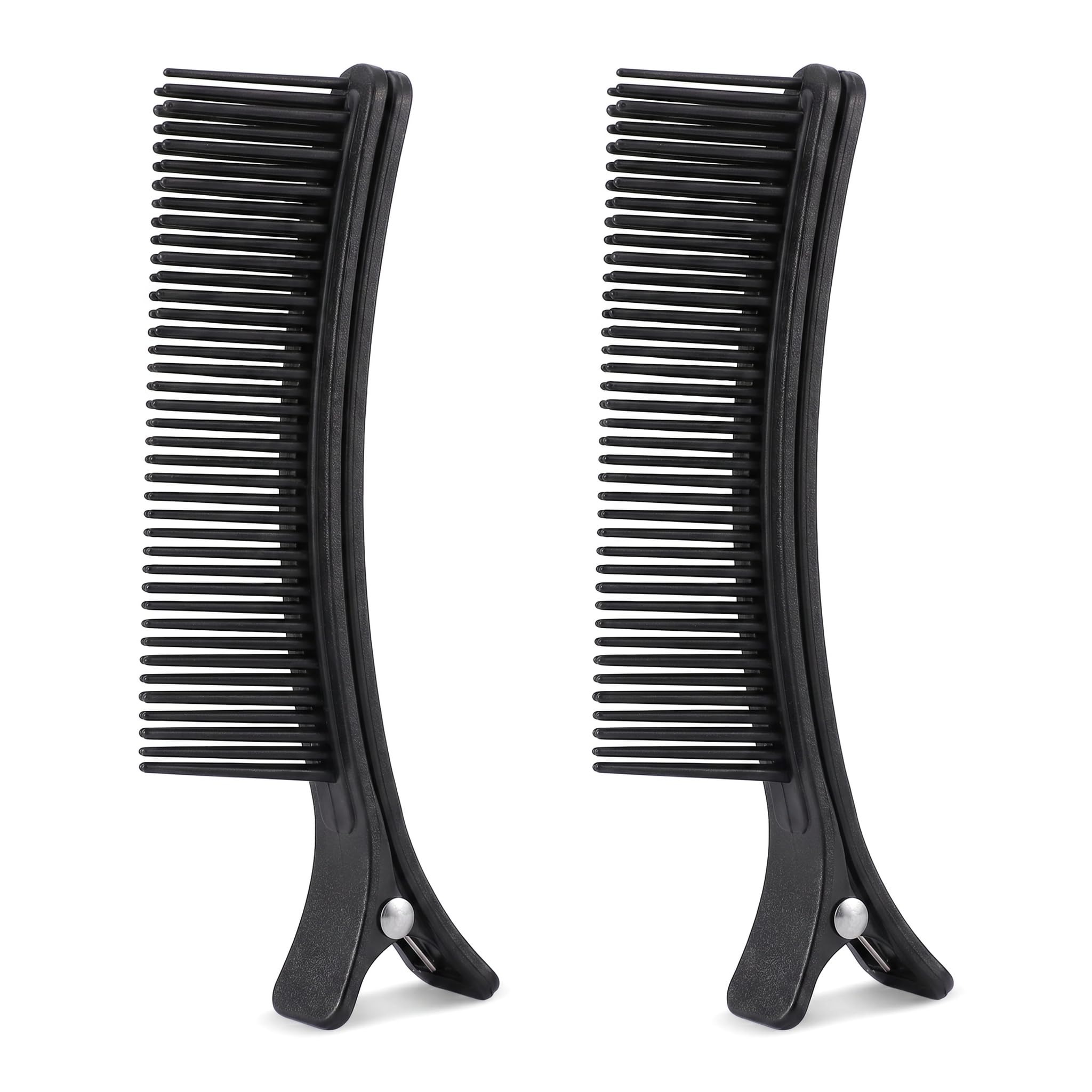 Beaupretty front view of two black clips showing professional finish and secure hold