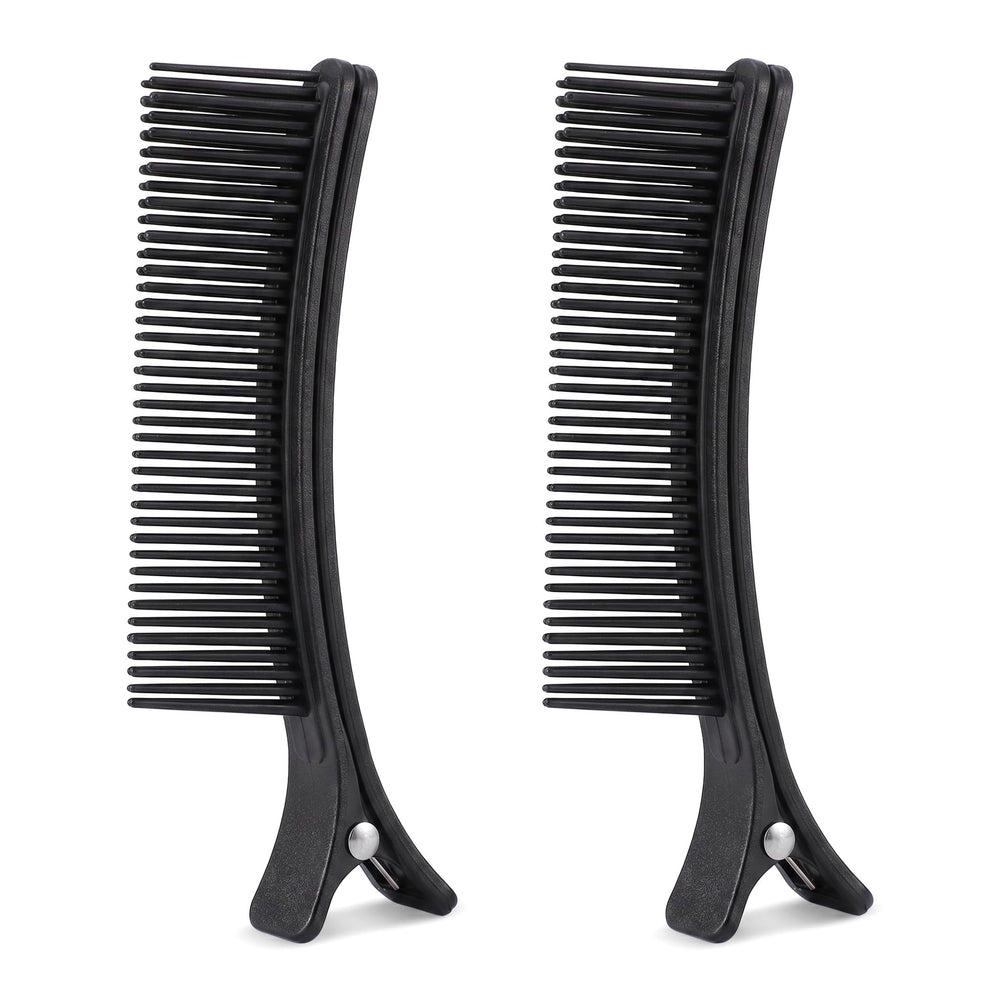 Beaupretty front view of two black clips showing professional finish and secure hold