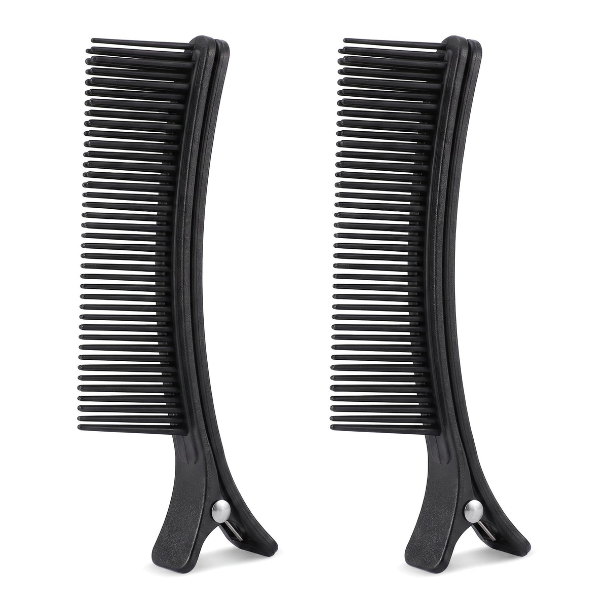 Beaupretty front view of two black clips showing professional finish and secure hold