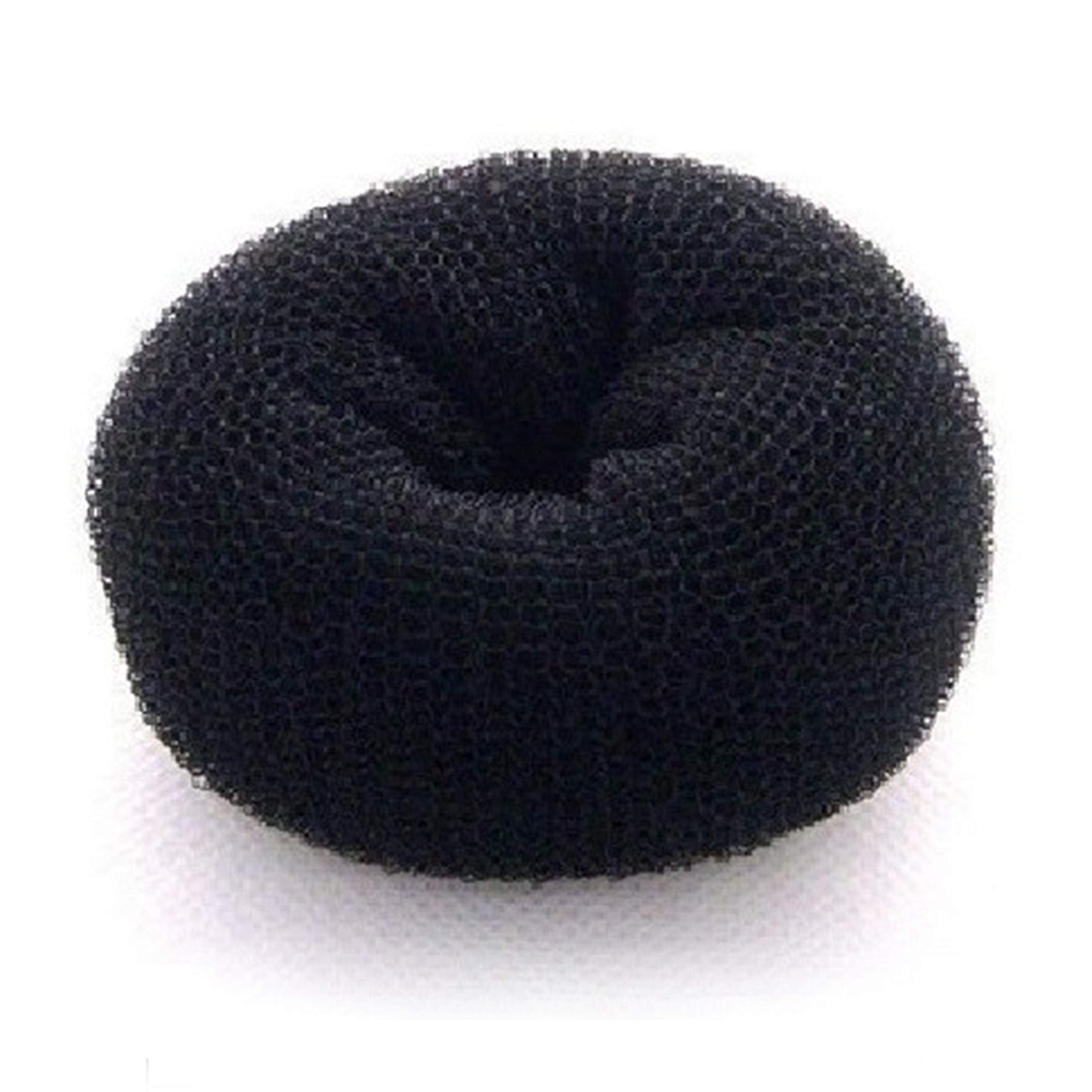 BEAUTÉ GALLERIA front view of X-Large black bun maker, quick styling benefit