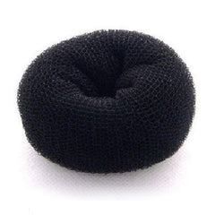BEAUTÉ GALLERIA front view of X-Large black bun maker, quick styling benefit