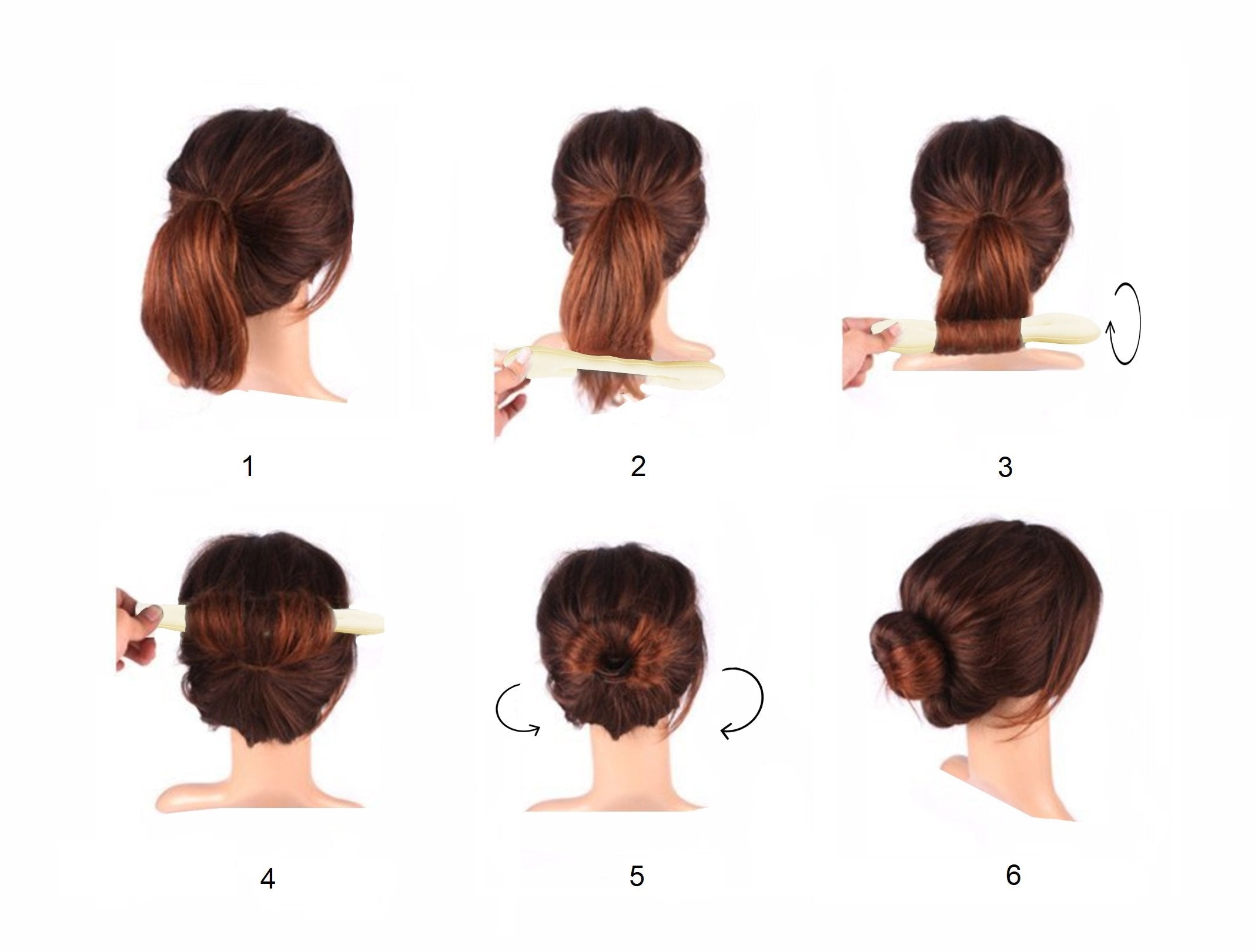 BEAUTÉ GALLERIA used to form a high bun, styling convenience benefit