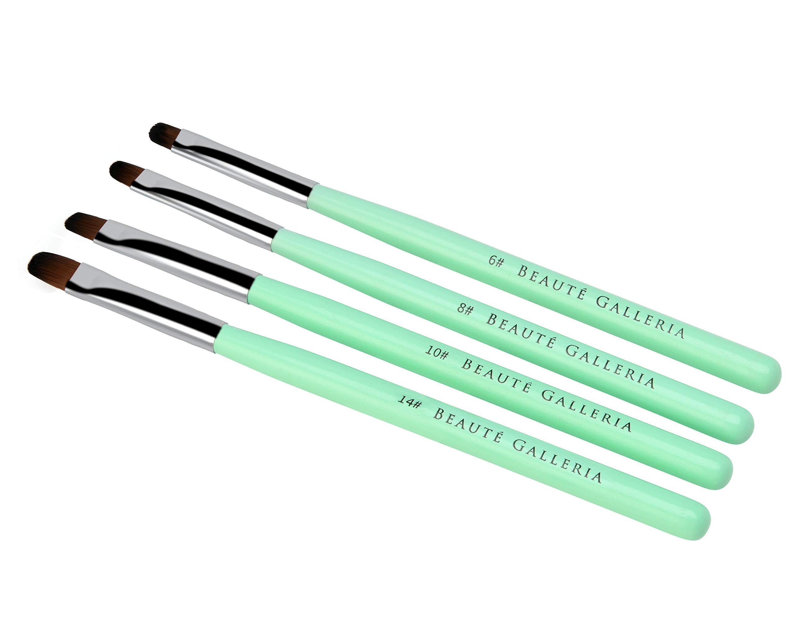 BEAUTÉ GALLERIA brushes on hand for scale, shows size selection benefit