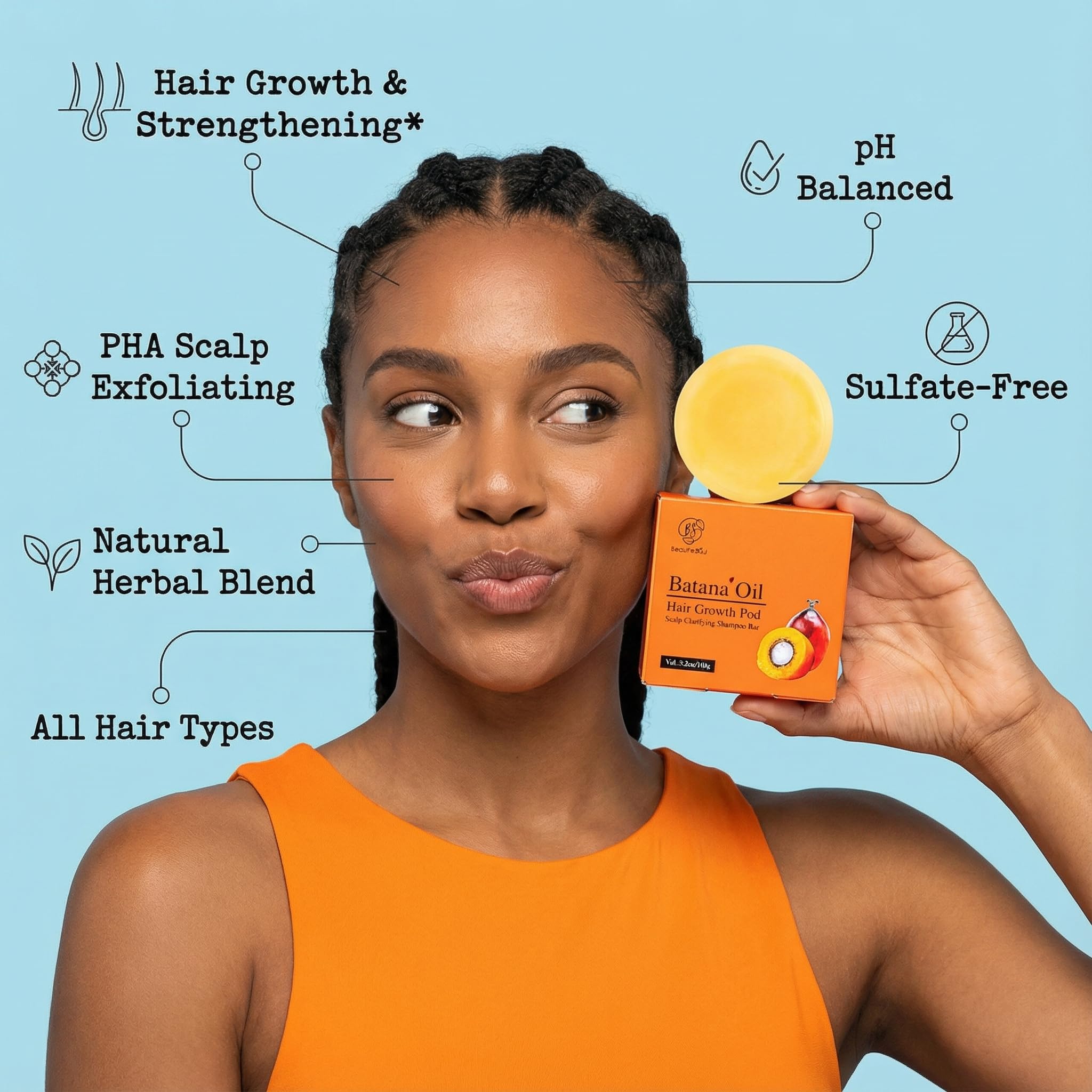 Beauté Seoul shampoo bar lathering on wet hair for gentle cleanse