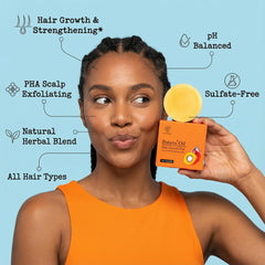 Beauté Seoul shampoo bar lathering on wet hair for gentle cleanse