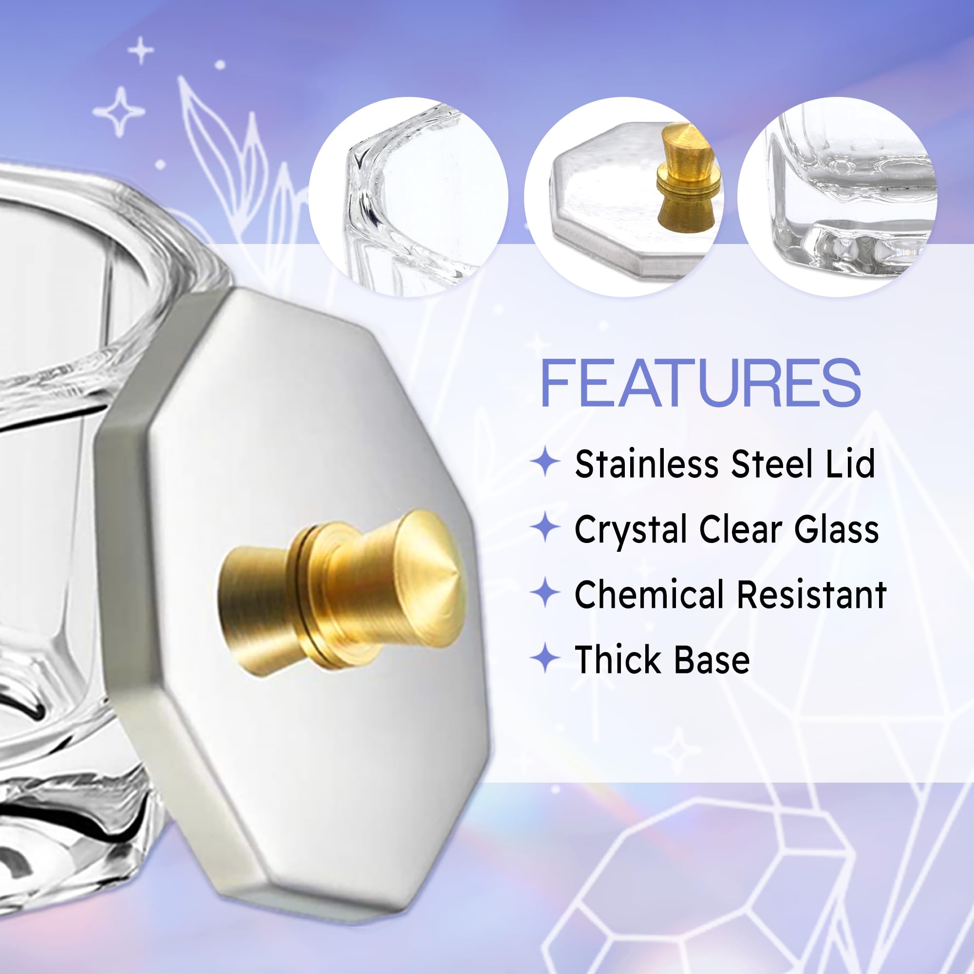 Beauticom stainless steel lid close-up showing secure fit and spill protection benefit