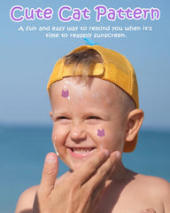 Beautistin sticker darkening to indicate higher UV exposure and action