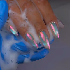 BEAUTNICE resin pendant with powder accents showing iridescent craft benefit