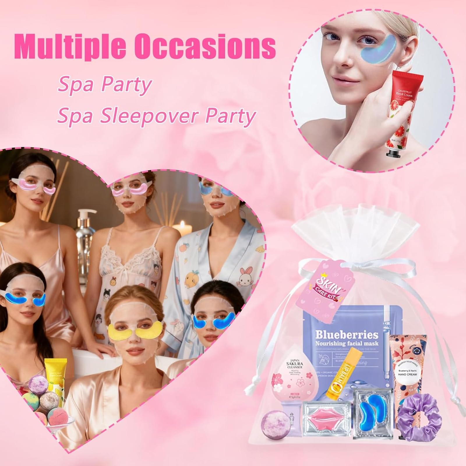 Beauty Bar assembled guest pack on table, ready-to-give convenience benefit