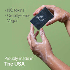 Beauty by Earth soap bar on draining dish showing long-lasting use