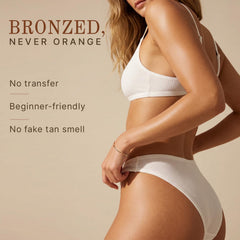 Beauty by Earth before and after arm comparison showing natural deep bronze outcome