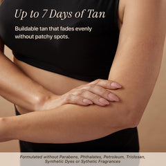 Beauty by Earth before and after tan results showing natural bronze