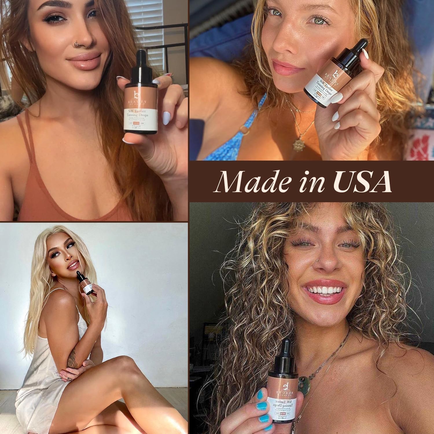 Beauty by Earth blended result on arm illustrating streak-free glow