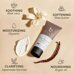 Beauty by Earth bottle in bathroom lifestyle for everyday easy use