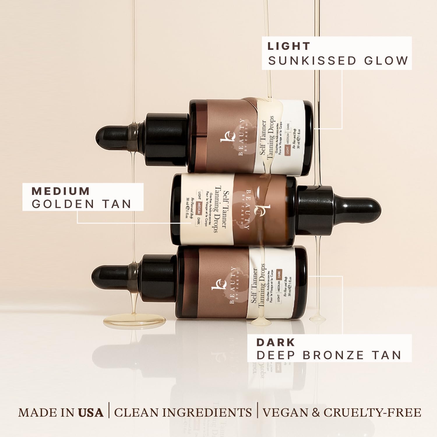 Beauty by Earth label close-up highlighting clean ingredient claims