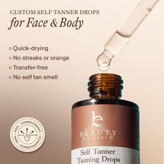 Beauty by Earth drops mixed into moisturizer demonstrating blendability