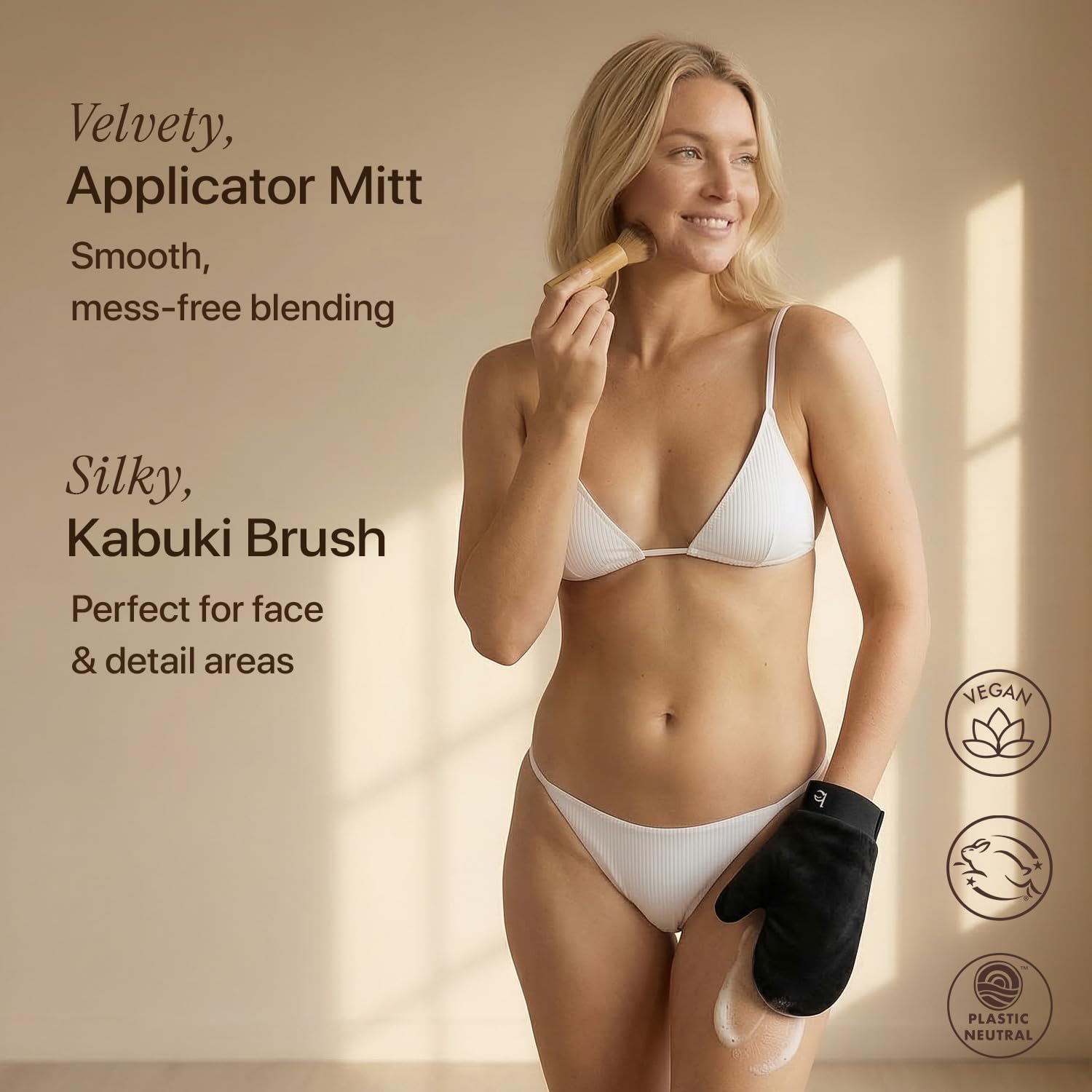Beauty by Earth kabuki brush detail for precise facial blending