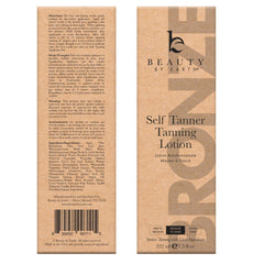Beauty by Earth lifestyle vanity display suggesting easy at-home salon-quality tanning benefit