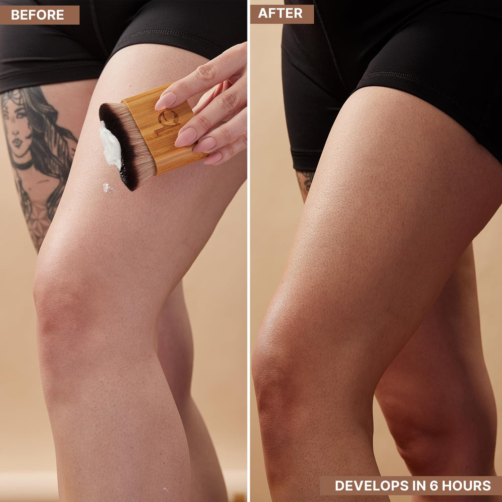Beauty by Earth lotion texture swatch highlighting moisturizing, blendable finish