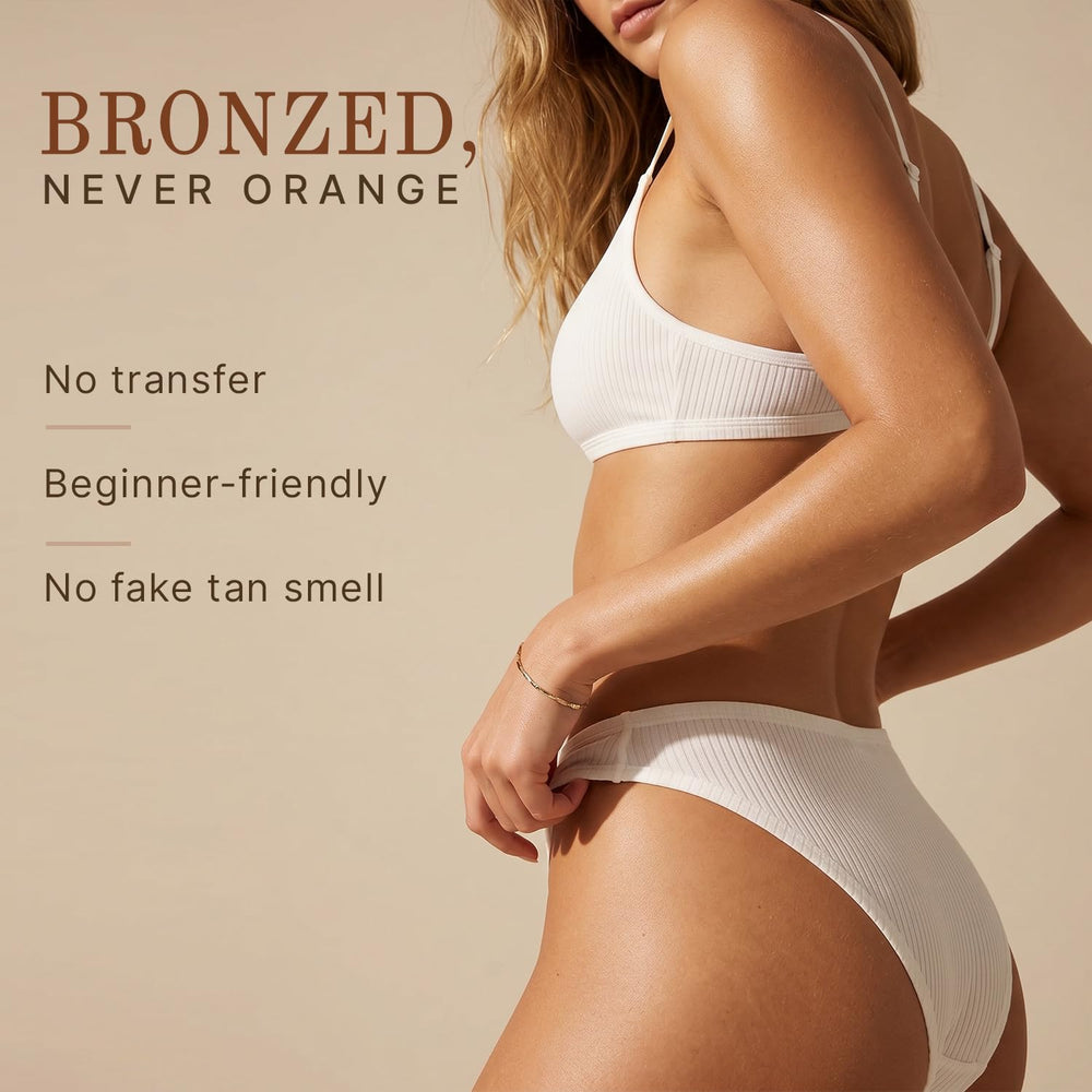 Beauty by Earth mousse applied to mitt in hand, mess-free controlled coverage