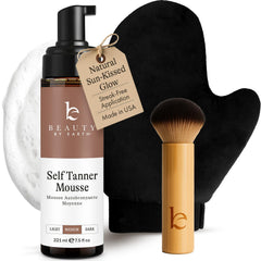 Beauty by Earth mousse front packaging showing product and benefits