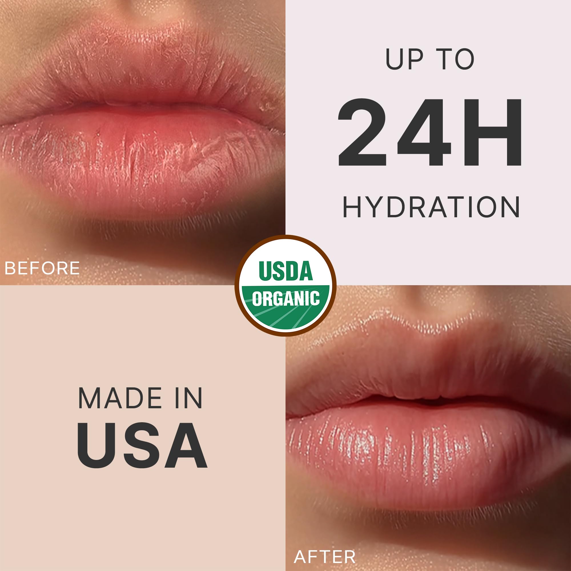 Beauty by Earth open tube close-up showing smooth balm texture for easy glide