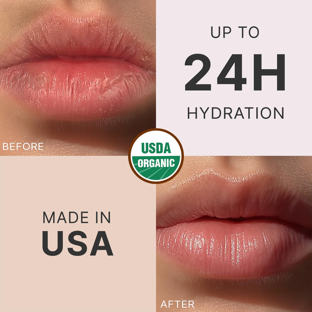Beauty by Earth open tube close-up showing smooth balm texture for easy glide