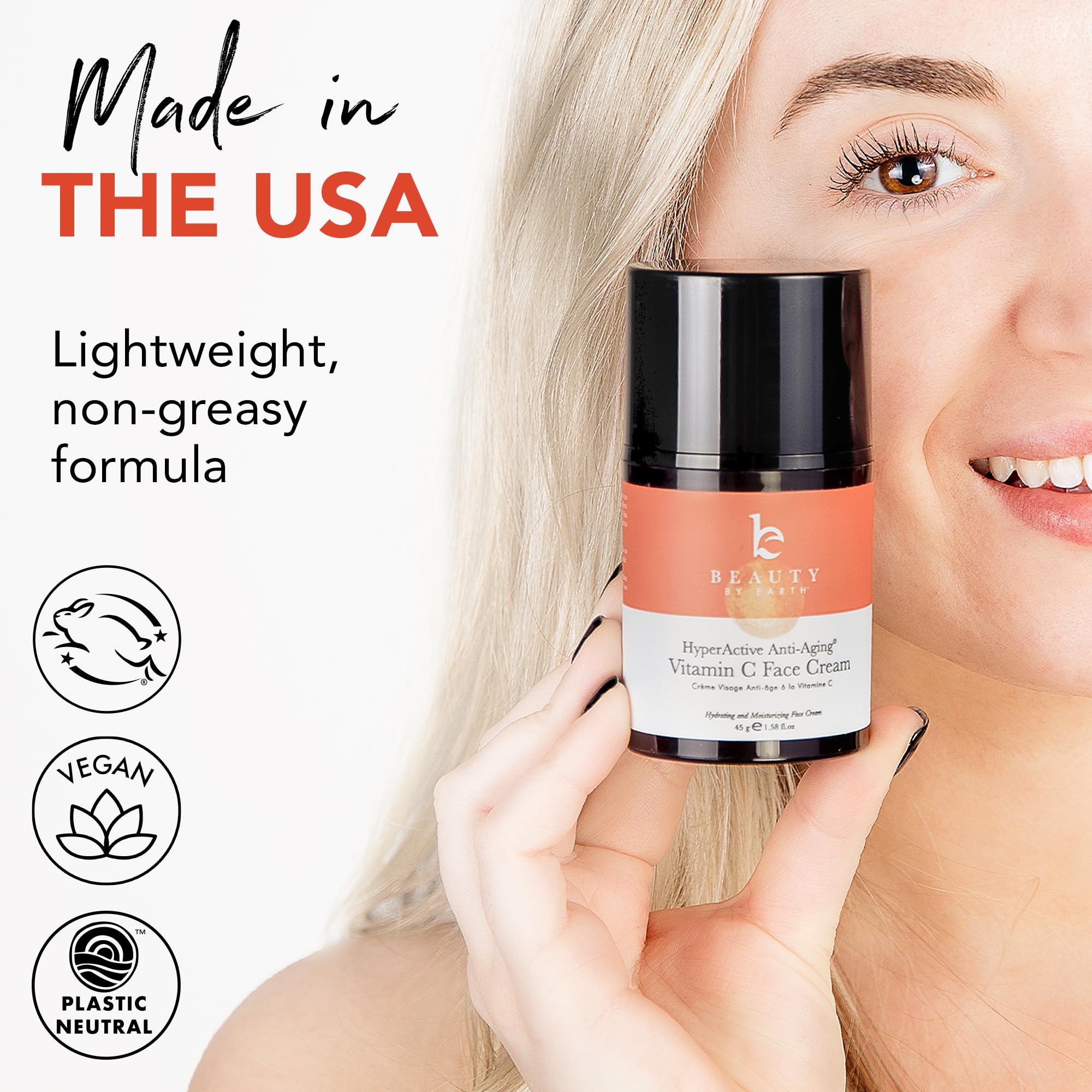 Beauty by Earth open jar with readable label highlighting organic ingredient trust