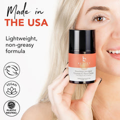 Beauty by Earth open jar with readable label highlighting organic ingredient trust