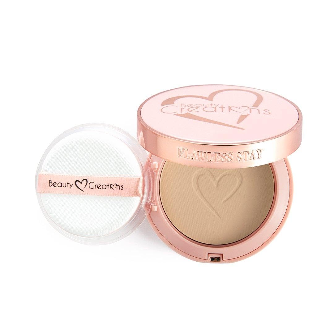 Beauty Creations compact front view showing sleek packaging and travel-ready design