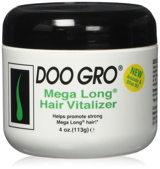 beauty giant Doo Gro front packaging showing 4 oz bottle and label, highlights easy application