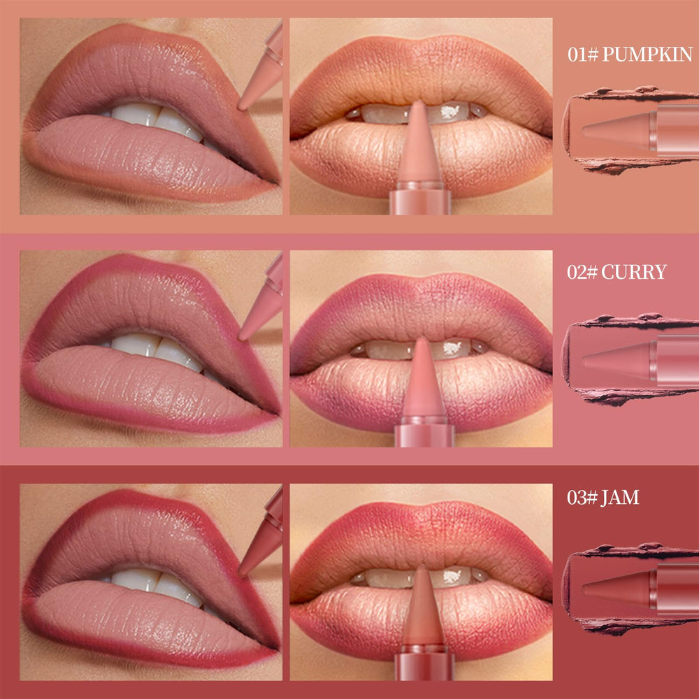 Beauty Glazed lipstick and liner ends visible to show matching shades for easy ombré blending