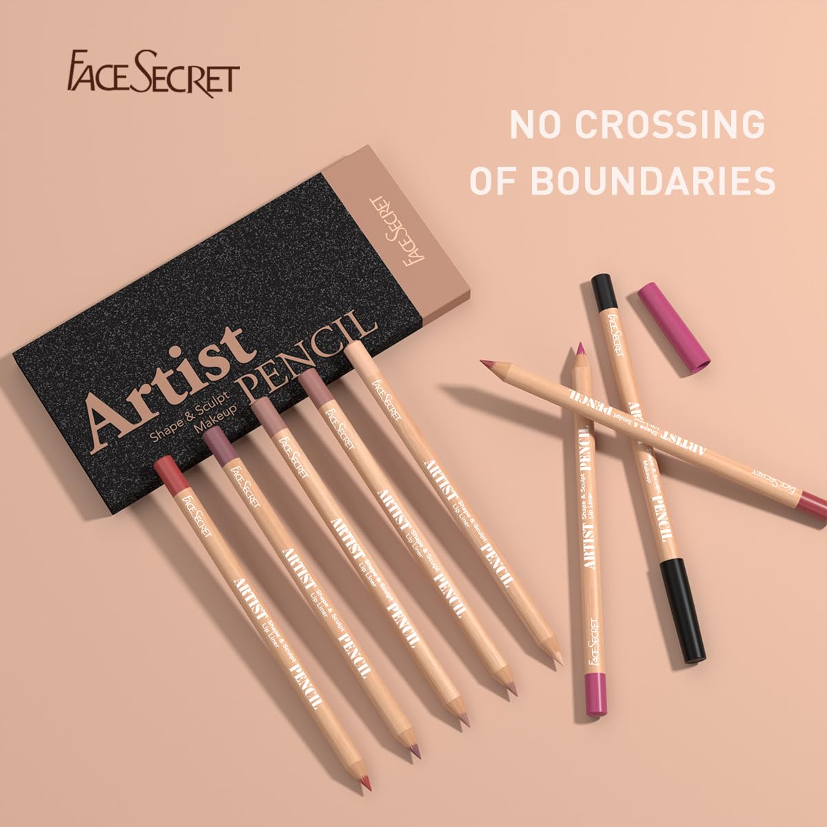 Beauty Glazed pencil in use on lips illustrating precise contouring benefit