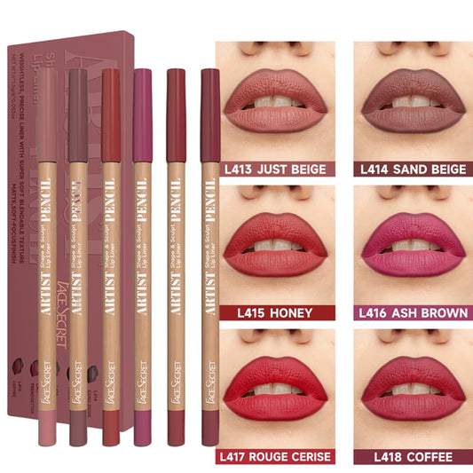 Beauty Glazed six pencils neatly arranged to show color range and versatility