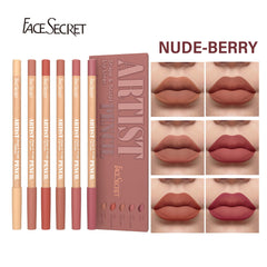 Beauty Glazed six pencils laid flat to show shade range and portability