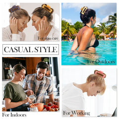 Beauty.H.C half-up hairstyle pinned with clip showing effortless styling